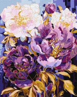 Malen nach Zahlen - Blumenkaleidoskop mit metallischen Farben Extra ©victoria_art___