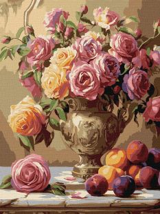 Malen nach Zahlen - Mehrfarbige Rosen ©sophiia_іllustrations
