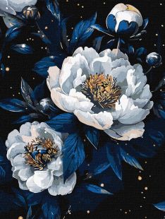 Malen nach Zahlen - Die Blumenkonstellation mit extra Metallic-Farben ©victoria_art___