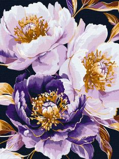 Malen nach Zahlen - Der violette Zauber mit extra Metallic-Farben ©victoria_art___