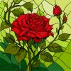 Malen nach Zahlen - Buntglasfenster. Rose ©art_selena_ua