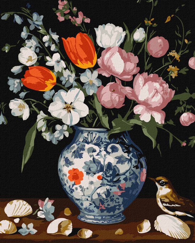 Painting by numbers - Bouquet in a beautiful vase ©art_selena_ua