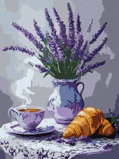 Malen nach Zahlen - Lavendel-Stillleben ©art_selena_ua