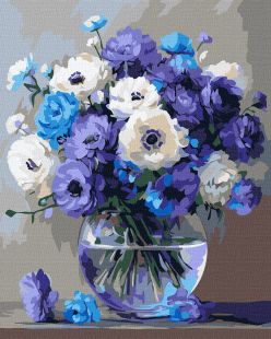 Malen nach Zahlen - Strauß blauer Blumen ©art_selena_ua