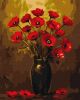 Malen nach Zahlen - Strauß Mohnblumen mit metallischen Farben ©art_selena_ua