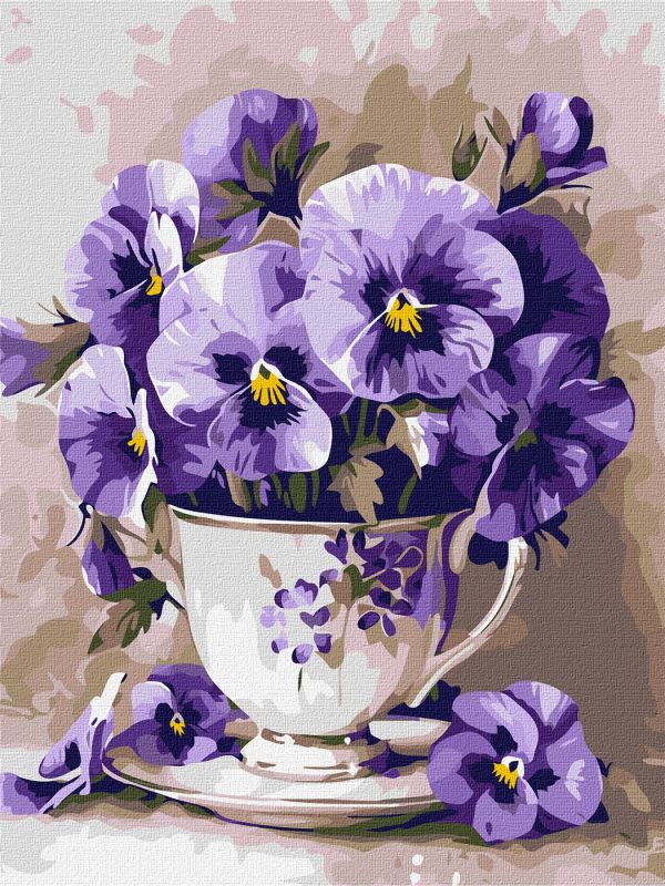 Malen nach Zahlen - Tee mit Veilchen ©art_selena_ua