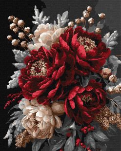 Malen nach Zahlen - Blumige Gelassenheit mit metallischen Farben ©art_selena_ua