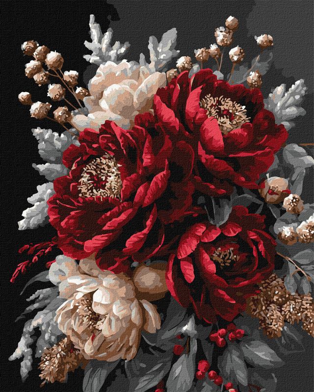 Malen nach Zahlen - Blumige Gelassenheit mit metallischen Farben ©art_selena_ua