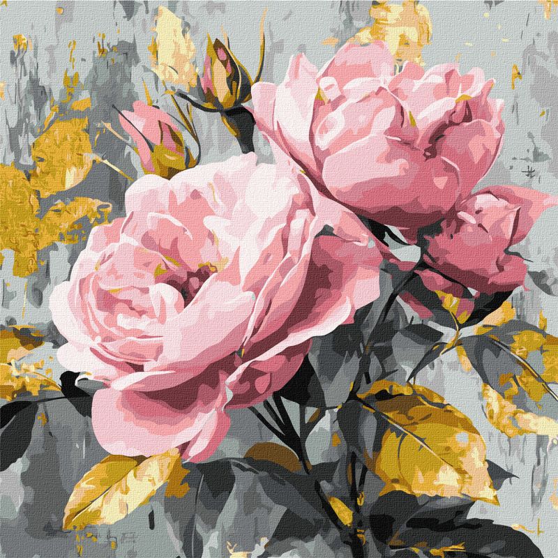 Malen nach Zahlen - Zarte Schönheit mit metallischen Farben ©art_selena_ua