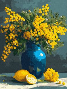Malen nach Zahlen - Mimose und Zitronen ©art_selena_ua