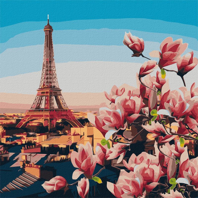 Malen nach Zahlen - Pariser Magnolien