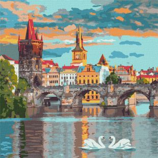 Malen nach Zahlen - Prag am Abend