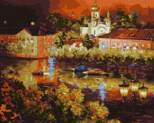 Malen nach Zahlen - Abendliche Stadt ©Kateryna Lisova