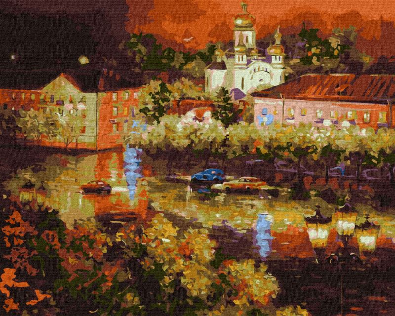 Painting by numbers - An evening city ©Kateryna Lisova
