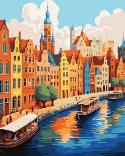 Malen nach Zahlen - Bunte Stadt ©art_selena_ua