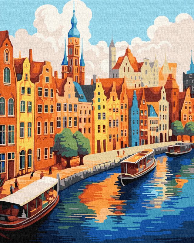 Malen nach Zahlen - Bunte Stadt ©art_selena_ua