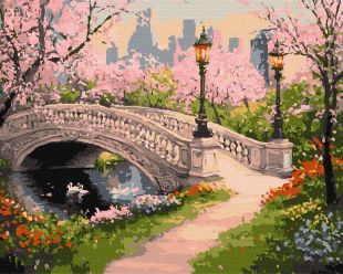 Malen nach Zahlen - Frühlings-Park ©art_selena_ua