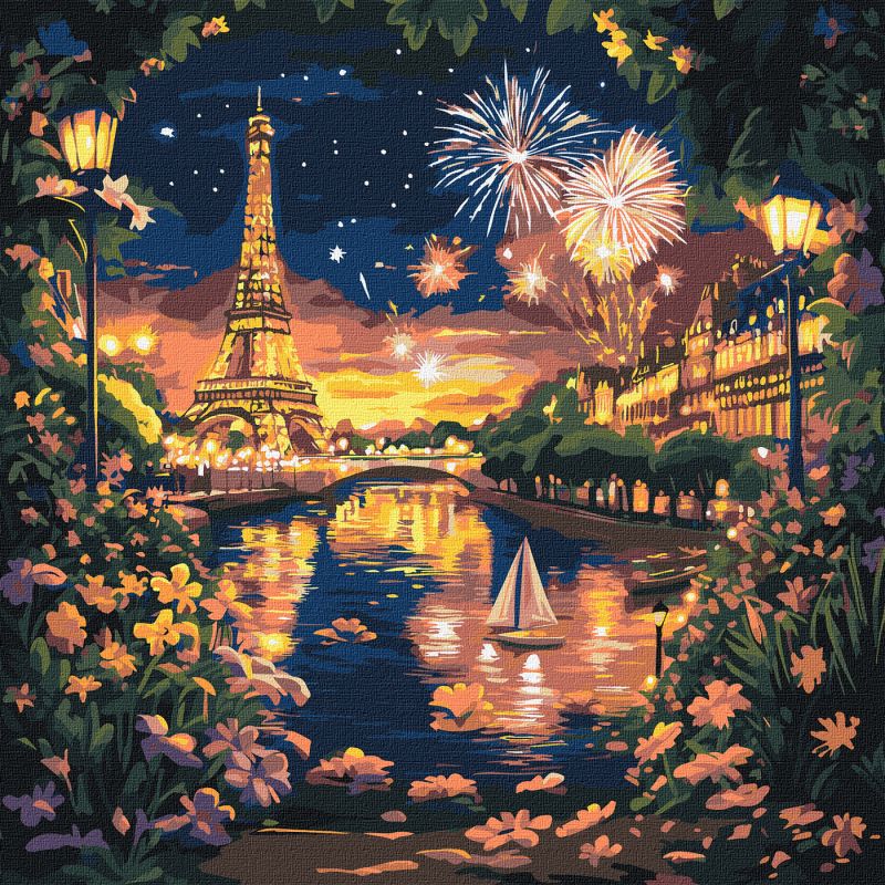 Malen nach Zahlen - Feuerwerk für Paris ©art_selena_ua