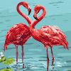 Painting by numbers - Bright flamingos 