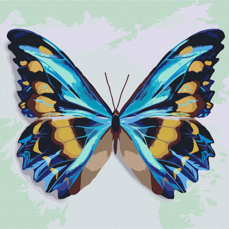 Malen nach Zahlen - Blauer Schmetterling