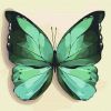 Malen nach Zahlen - Grüner Schmetterling