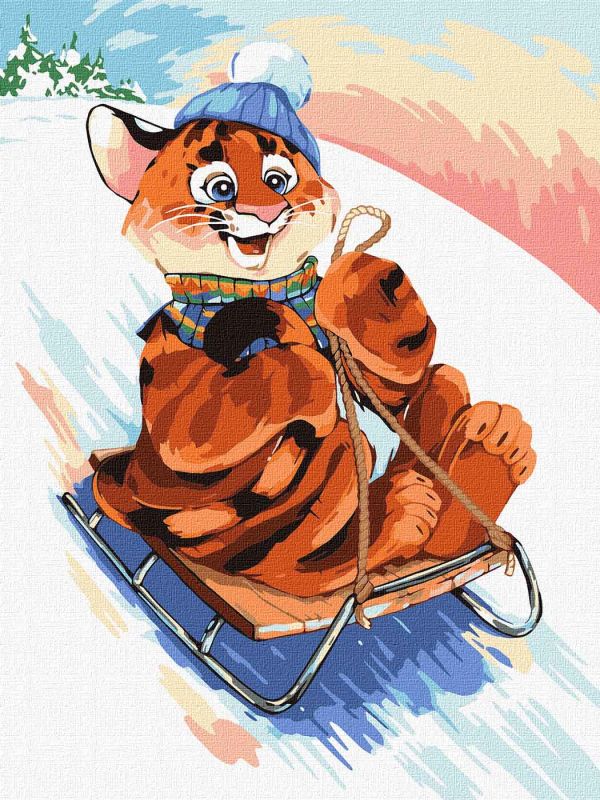 Malen nach Zahlen - Die Unterhaltung des Tigers