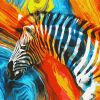 Malen nach Zahlen - Farbiges Zebra