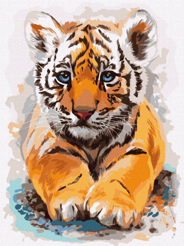 Painting by numbers - Little tiger cub