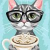 Malen nach Zahlen - Einladung zum Kaffee