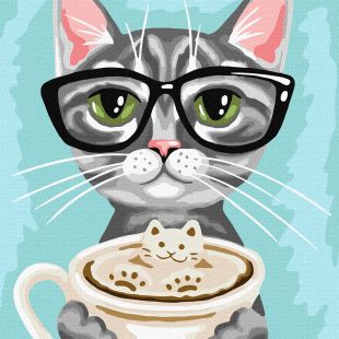 Malen nach Zahlen - Einladung zum Kaffee