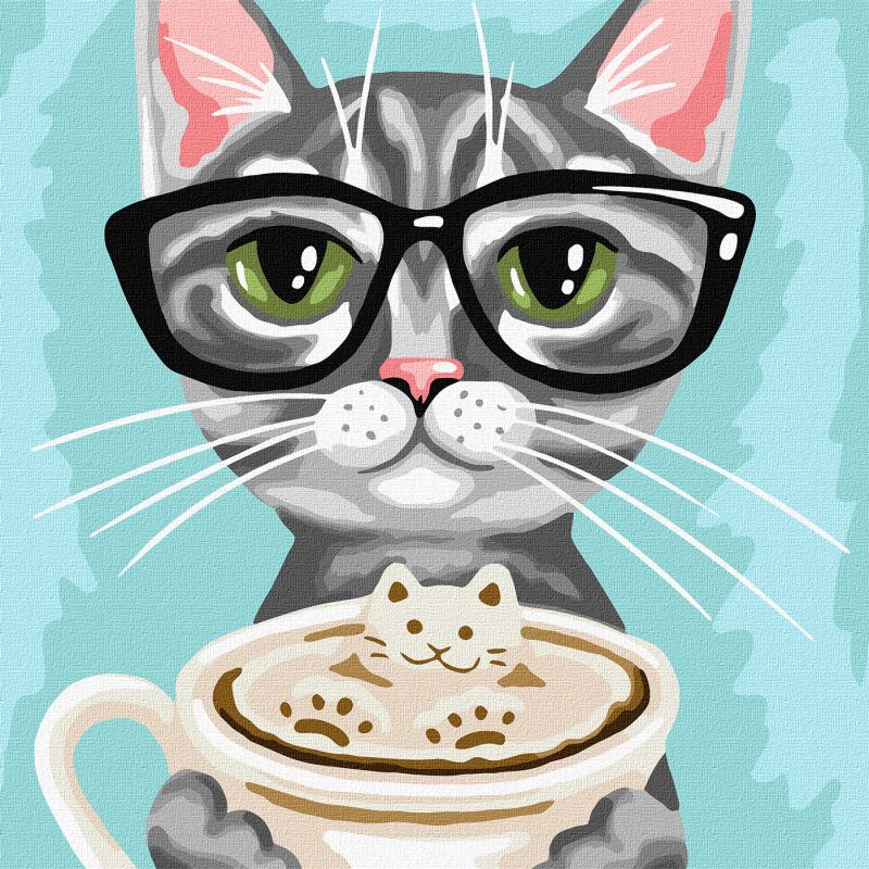 Malen nach Zahlen - Einladung zum Kaffee