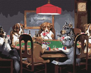 Malen nach Zahlen - Hunde pokern ©Cassius Coolidge