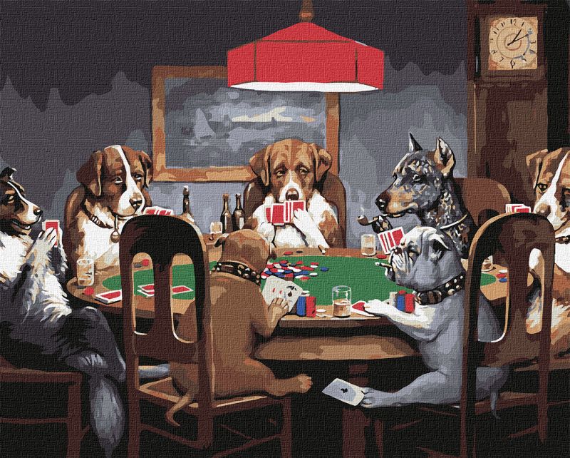 Malen nach Zahlen - Hunde pokern ©Cassius Coolidge