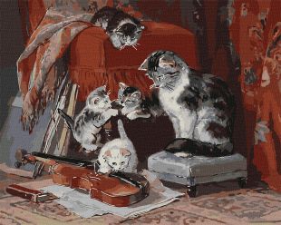 Malen nach Zahlen - Kleine Musiker ©Henriette Ronner-Knip