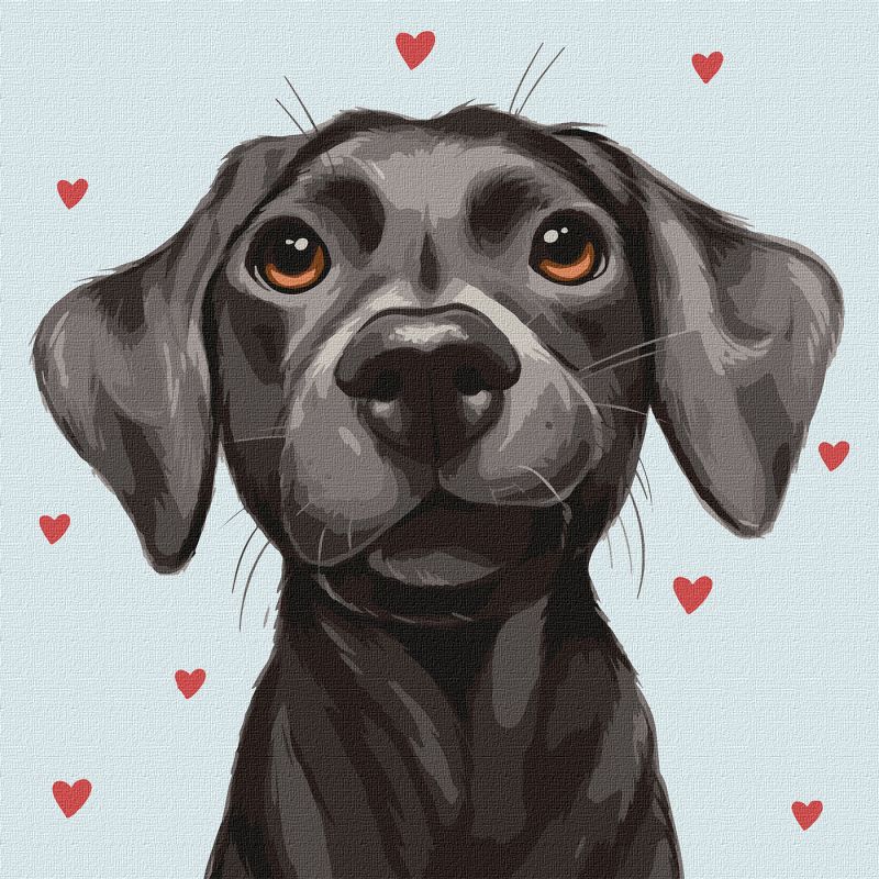 Painting by numbers - Affectionate friend ©lien_illustration