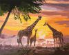 Malen nach Zahlen - Giraffenfamilie ©ArtAlekhina