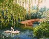 Painting by numbers - Swans on the lake ©Sergey Lobach
