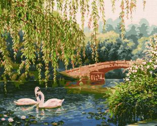 Malen nach Zahlen - Schwäne auf dem See ©Sergiy Lobach