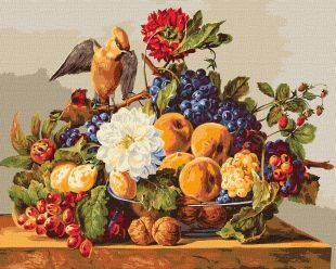 Malen nach Zahlen - Abendessen eines Rotkehlchens ©Franz Xaver