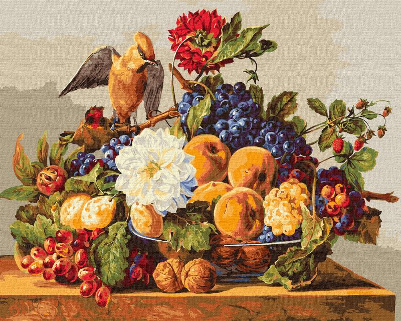 Malen nach Zahlen - Abendessen eines Rotkehlchens ©Franz Xaver