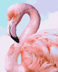 Malen nach Zahlen - Rosa Flamingo ©Ira Volkova