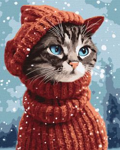 Malen nach Zahlen - Erstaunliche Katze ©Neag Mircea Marius