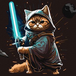 Malen nach Zahlen - Kriegerische Katze ©pravda.dmtr