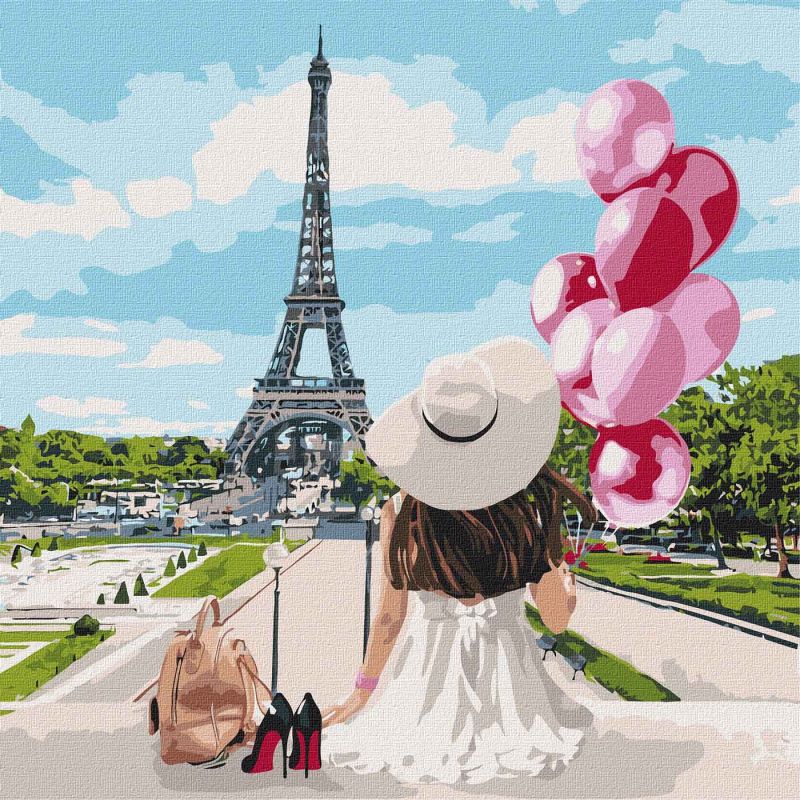 Painting by numbers - Walking along the streets of Paris 