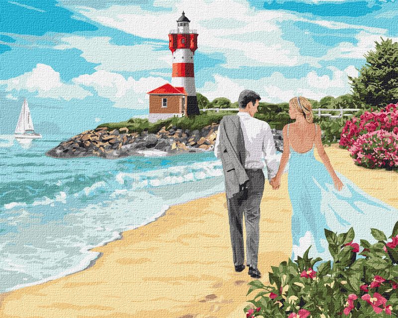 Malen nach Zahlen - Leuchtturm der Liebe