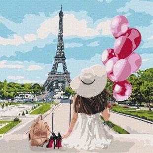 Malen nach Zahlen - Ein Spaziergang durch die Straßen von Paris (groß)