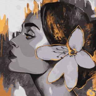 Malen nach Zahlen - Elegantes Profil mit metallischen Farben