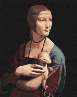 Malen nach Zahlen - Dame mit Hermelin ©Leonardo da Vinci