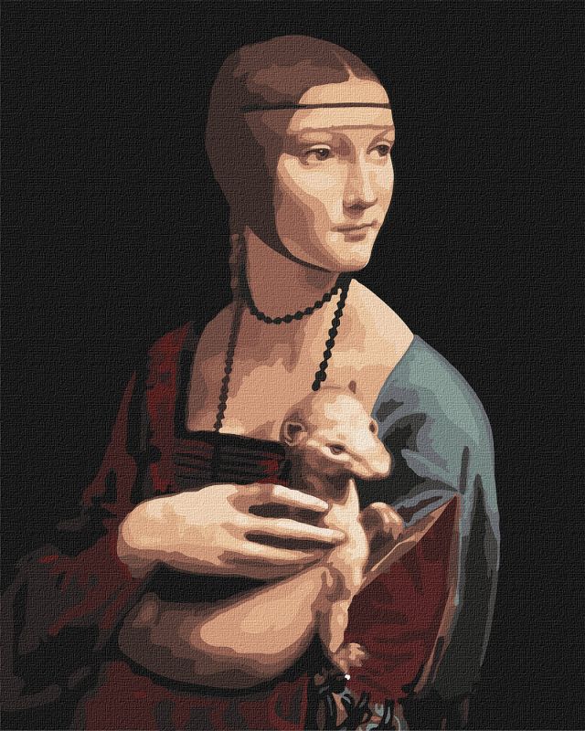 Malen nach Zahlen - Dame mit Hermelin ©Leonardo da Vinci