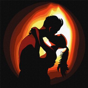 Malen nach Zahlen - Flamme der Liebe